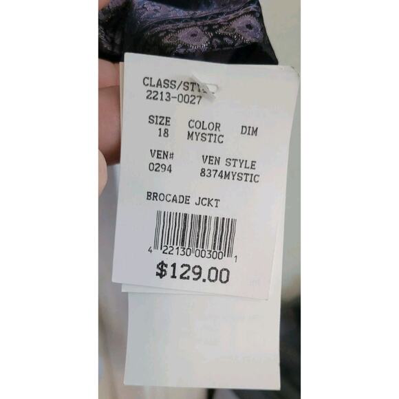 David's Bridal Mother of Bride Purple 2 Piece Suit Jacket and Top New Sz 18/20 - Picture 4 of 11